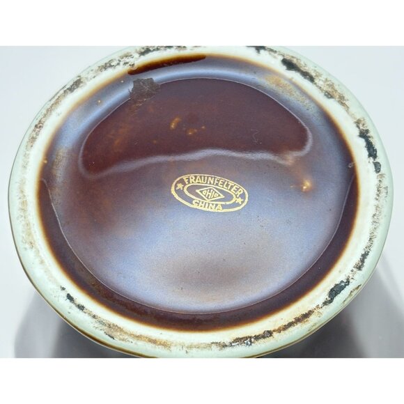 Vintage Art Deco Teapot Fraunfelter Brown with Gold Trim Ornate Design - Picture 4 of 12